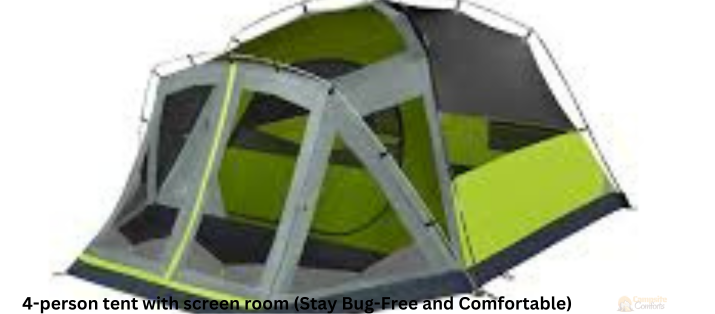 4-person tent with screen room (Stay Bug-Free and Comfortable) In 2024